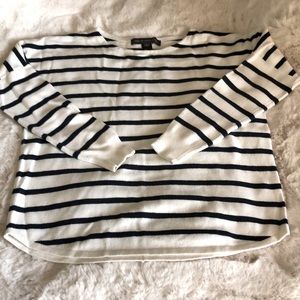 FRENCH CONNECTION STRIPED LONG SLEEVE TOP